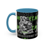 Money Mindset Accent Coffee Mug 11oz 15oz Motivational Hustle Grind Wealth Entrepreneur Graphic Ceramic Mug Bold Streetwear Inspired Success Lifestyle Cup