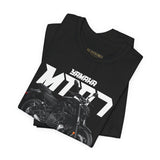 Yamaha MT 07 Inspired Naked Bike Motorcycle Graphic Unisex Heavy Cotton Tee Premium Streetwear T Shirt for Riders Bikers Moto Enthusiasts Everyday Wear