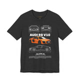 Orange Mid Engine Supercar Blueprint Artwork Unisex Heavy Cotton Tee High Performance Inspired Streetwear Graphic Shirt For Car Enthusiasts And Automotive Art Fans