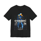 Cosmic Catalyst Unisex Jersey Short Sleeve Tee Graphic T-Shirt Futuristic Sci Fi Space Astronaut Cyberpunk Streetwear Bold Galaxy Design Alpha Mindset Fashion
