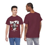 Faith Over Fear Jesus Crown Of Thorns Unisex Heavy Cotton Tee Christian Graphic Bold Religious Streetwear Motivational Bible Verse T Shirt