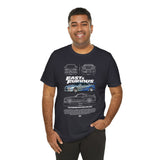 Street Racing Blueprint Car Design Unisex Jersey Short Sleeve Tee High Performance Style Premium Comfort Everyday Wear Perfect Gift For Car Lovers And Speed Enthusiasts
