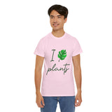 I Love Plants Unisex Heavy Cotton Tee Eco Friendly Botanical Leaf Nature Lover Green Gardening T Shirt Sustainable Plant Parent Gift For Gardeners