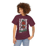 Love Fake Friendship Rose Graphic Unisex Heavy Cotton Tee Bold Statement Streetwear T Shirt Empowering Artistic Floral Design for Self Expression Perfect Gift for Friends Birthdays Parties Casual Wear