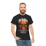 Wildfire Skull Flames Unisex Heavy Cotton Tee Gothic Inferno Graphic Bold Streetwear Motivational Statement T Shirt