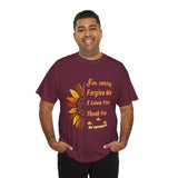 Ho’oponopono Sunflower Unisex T Shirt Healing Affirmation Tee Spiritual Gratitude Mindfulness Inspired Positive Energy Heavy Cotton Graphic Top