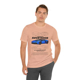 Blue Hypercar Blueprint Unisex Heavy Cotton Tee High Performance Streetwear Design for Car Enthusiasts Racers and Speed Lovers