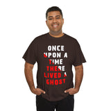 Unisex Once Upon A Time There Lived A Ghost T Shirt Horror Graphic Tee Spooky Paranormal Gothic Halloween Inspired Scary Storytelling Streetwear Top