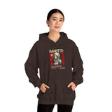Haunted Warrior Unisex Heavy Blend Hooded Sweatshirt Graphic Hoodie Black Samurai Ninja Fighter Bold Red Streetwear Futuristic Artistic Fashion Outfit