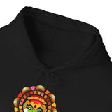 Unisex Kathakali Hoodie Heavy Blend Pullover Sweatshirt Kerala Traditional Dance Art Graphic Indian Culture Onam Festival Heritage Malayalam Design