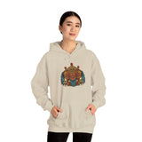 Unisex Balinese Barong Mask Hoodie Heavy Blend Pullover Sweatshirt Tribal Cultural Warrior Spirit Inspired Mythical Festival Graphic Streetwear