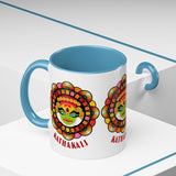 Kathakali Accent Coffee Mug 11oz 15oz Kerala India Classical Dance Art Face Ceramic Cup Cultural Heritage South Indian Folk Design Traditional Festival Gift