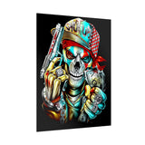 Skeleton Hustler Premium Poster Bold Street Art Wall Decor for Fearless Dreamers, Hustlers, and Visionaries