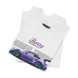 Porsche 911 GT3 RS Berry Purple Inspired Illustrated Sports Car Graphic T Shirt Luxury Performance Racing Streetwear Unisex Heavy Cotton Tee High Speed Motorsport Lifestyle Gift For Car Enthusiasts