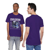 Civilization Eye Of Memory Graphic Unisex Jersey Short Sleeve Tee Futuristic Visionary Streetwear Bold Abstract Blue Eye T Shirt
