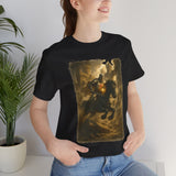 Medieval Knight On Horseback Fantasy Art Unisex Heavy Cotton Tee Epic Warrior Adventure Graphic Shirt Heroic Battle Scene Streetwear Bold Artistic Design