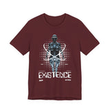 Existence Dystopian Society Cyborg Unisex Jersey Short Sleeve Tee Futuristic Sci Fi Robotic Graphic Cyberpunk Streetwear Statement T Shirt