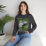 Money Power Unisex Heavy Blend Crewneck Sweatshirt Dollar Stack Neon Green Graphic Hustle Mindset Streetwear Motivational Pullover