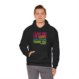 Ho’oponopono Hoodie Heavy Blend Pullover Unisex Sweatshirt Healing Affirmation Spiritual Gratitude Mindfulness Positive Energy Streetwear