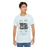 Futuristic Retro Sci Fi Time Travel Car Blueprint Art Unisex Heavy Cotton Tee Premium Streetwear For Vintage Car Lovers Collectors And Enthusiasts