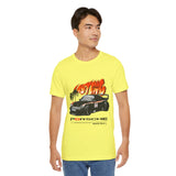 Black Widebody Turbo Racing Car Graphic Unisex Heavy Cotton Tee Streetwear Speed Culture Shirt for Car Enthusiasts