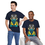 Breaking Bad Toxic Genius Neon Gas Mask Skull Unisex Heavy Cotton Tee Bold Streetwear Graphic T-Shirt For Rebels Artists And Visionaries With Cyberpunk Science Aesthetic