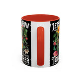 Heart Flower Accent Coffee Mug Bold Anatomical Heart Floral Design Motivational Ceramic Cup Empowering Symbol of Love Strength and Vitality Perfect Gift for Coffee Lovers Friends Birthdays Office Desk and Cozy Tea Moments