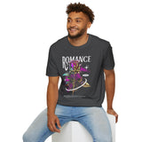 Unisex Softstyle T Shirt Romance Rose Graphic Black Tee Aesthetic Gothic Love Inspired Streetwear Fashion Bold Artistic Outfit