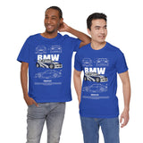 Blue Track Ready Performance Coupe Artwork Unisex Heavy Cotton Tee High Speed Racing Inspired Streetwear Graphic Shirt For Car Enthusiasts And Motorsport Art Fans