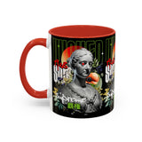 Wicked Supreme Accent Coffee Mug 11oz 15oz Statue Art Graphic Cup Supreme Inspired Streetwear Bust Design Bold Daily Motivation Ceramic Gift Drinkware