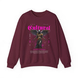 Cultural Angel Statue Graphic Unisex Heavy Blend Crewneck Sweatshirt Gothic Streetwear Aesthetic Bold Artistic Pullover Fashion
