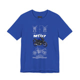 MT07 Inspired Hypernaked Motorcycle Art Unisex Heavy Cotton Tee Bold Rider Streetwear Graphic Apparel