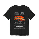 Legendary Orange Street Racer Blueprint Tee Unisex Heavy Cotton Retro Tuner Car Art Graphic Shirt for Enthusiasts