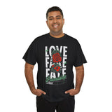 Love Fake Friendship Rose Graphic Unisex Heavy Cotton Tee Bold Statement Streetwear T Shirt Empowering Artistic Floral Design for Self Expression Perfect Gift for Friends Birthdays Parties Casual Wear