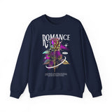 Romance Rose Unisex Heavy Blend Crewneck Sweatshirt Graphic Pullover Black Gothic Aesthetic Love Inspired Streetwear Fashion Artistic Outfit