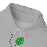I Love Plants Hoodie Unisex Heavy Blend Sweatshirt Eco Friendly Botanical Leaf Design Gardening Nature Lover Sustainable Green Living Gift Pullover