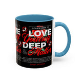 Love Yourself Deep Accent Coffee Mug 11oz 15oz Self Love Motivational Quote Cup Rose Graphic Positive Affirmation Daily Inspiration Empowerment Gift Mug