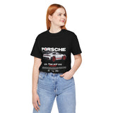 Porsche High-Performance Track Machine Blueprint Design Unisex Heavy Cotton Tee Powerful Street Racing Inspired Graphic Shirt