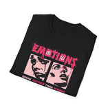 Emotions Speak Louder Than Words Graphic Unisex Softstyle T Shirt Bold Streetwear Retro Pop Art Statement Tee