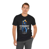 Cosmic Catalyst Unisex Jersey Short Sleeve Tee Graphic T-Shirt Futuristic Sci Fi Space Astronaut Cyberpunk Streetwear Bold Galaxy Design Alpha Mindset Fashion