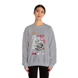 Blessed Praying Hands Floral Christian Graphic Unisex Heavy Blend Crewneck Sweatshirt Faith Inspired Religious Streetwear Bold Motivational Pullover