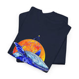 Ballena Cosmic Whale Art Unisex Heavy Cotton Tee Vibrant Geometric Ocean Design Premium Streetwear T Shirt Bold Marine Life Artwork Soft Comfortable Fit Perfect Gift for Nature Lovers and Creative Dreamers
