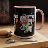 Eyes On Me Boys Medusa Accent Coffee Mug 11oz 15oz Mythological Streetwear Bold Empowerment Design Perfect Gift for Coffee Lovers Friends Birthdays Daily Motivation