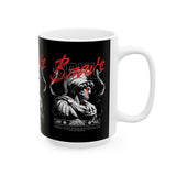 Brave Warrior Roman Gladiator Ceramic Mug Bold Motivational Coffee Cup Inspirational Streetwear Style Tea Mug Durable Print