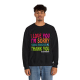 Ho’oponopono Crewneck Unisex Sweatshirt Heavy Blend Pullover Healing Affirmation Spiritual Gratitude Mindfulness Positive Energy Apparel