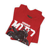 Yamaha MT 07 Inspired Naked Bike Motorcycle Graphic Unisex Heavy Cotton Tee Premium Streetwear T Shirt for Riders Bikers Moto Enthusiasts Everyday Wear