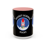 Rocket Science Rocks Accent Coffee Mug 11oz 15oz Space Lover Science Gift Black White Two Tone Ceramic Cup