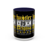 Hustler Original Money Maker Accent Coffee Mug 11oz 15oz Streetwear Bold Dollar Bill Graphic Motivational Entrepreneur Ceramic Cup