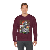 Wicked Supreme Unisex Heavy Blend Crewneck Sweatshirt Statue Art Graphic Pullover Bold Supreme Inspired Streetwear Vintage Aesthetic Fashion