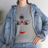 Divine Maa Durga Trinetra Minimal Art T Shirt Hindu Goddess Shakti Bhavani Devi Graphic Tee Spiritual Devotional Streetwear Navratri Festival Ethnic Indian Culture Unisex Cotton Casual Wear Gift For...
